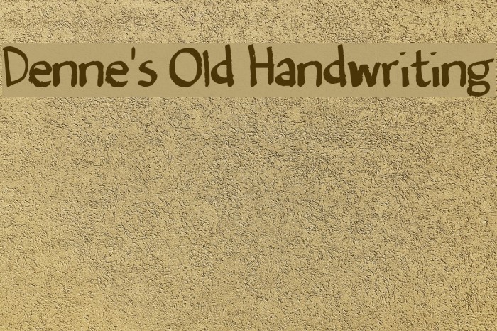 Denne's Old Handwriting Font examples