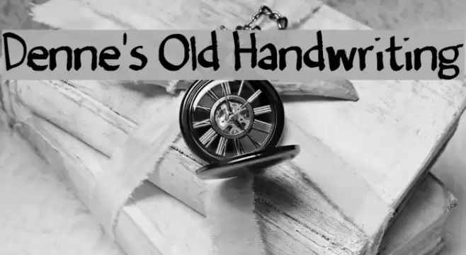 Denne's Old Handwriting Font examples