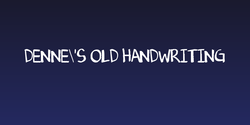 Denne's Old Handwriting Social Header