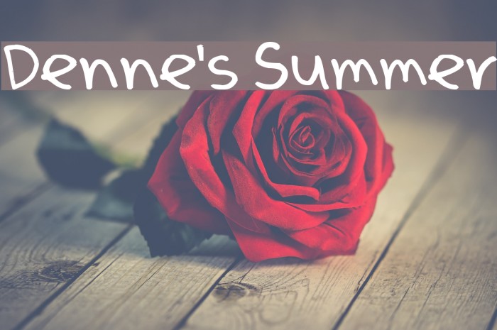 Denne's Summer Font examples