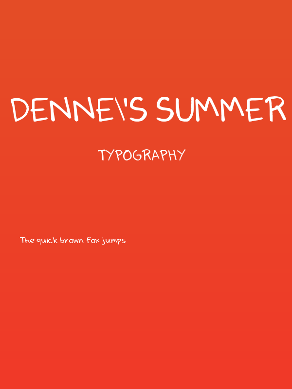 Denne's Summer Poster