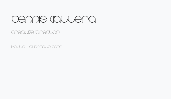 Dennis Vallera Business Card