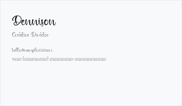 Dennison Business Card