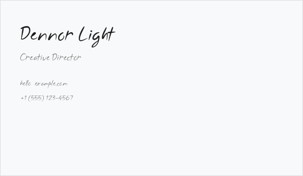 Dennor Light Business Card
