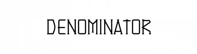 Denominator  Free Fonts Download
