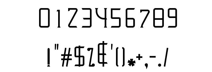 Denominator Font OTHER CHARS