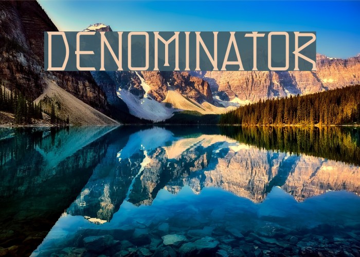 Denominator Font examples