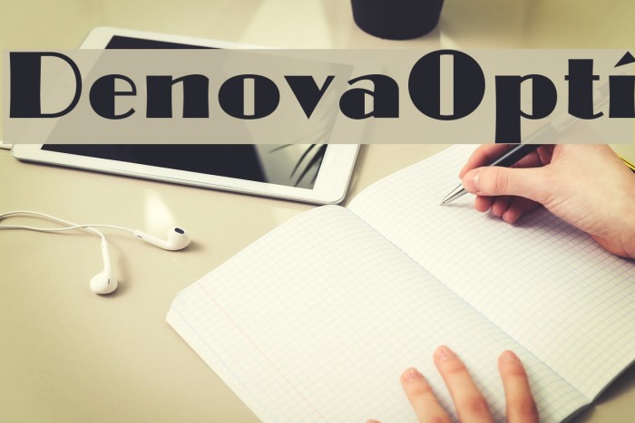 DenovaOpti Font examples