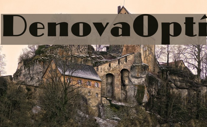 DenovaOpti Font examples