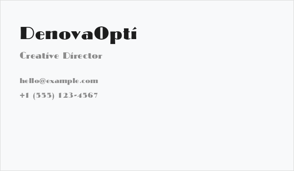 DenovaOpti Business Card
