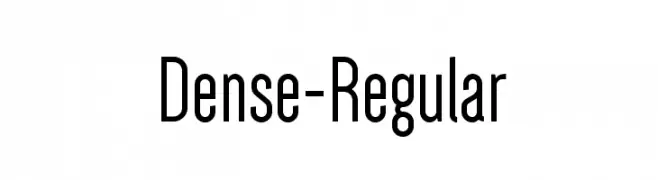 Dense-Regular  フリーフォントのダウンロード
