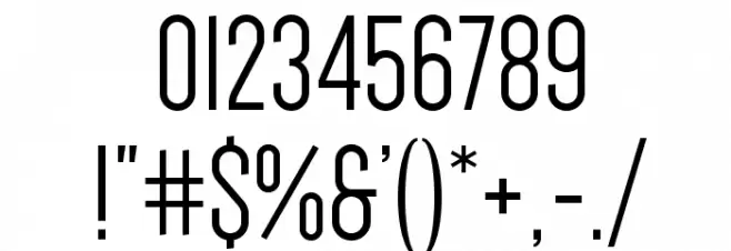 Dense-Regular Font OTHER CHARS