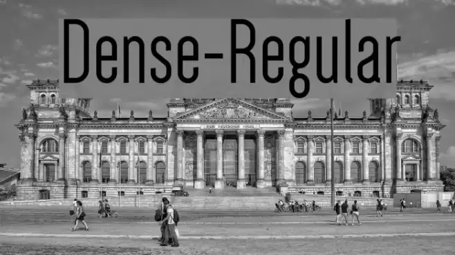 Dense-Regular Font examples