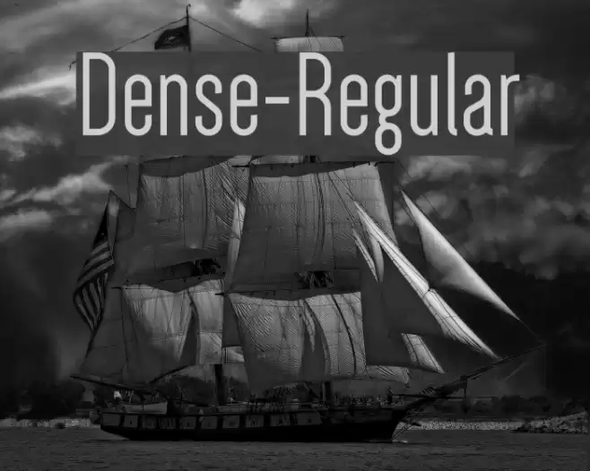 Dense-Regular Font examples