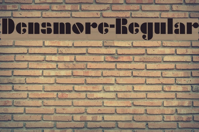 Densmore-Regular Font examples