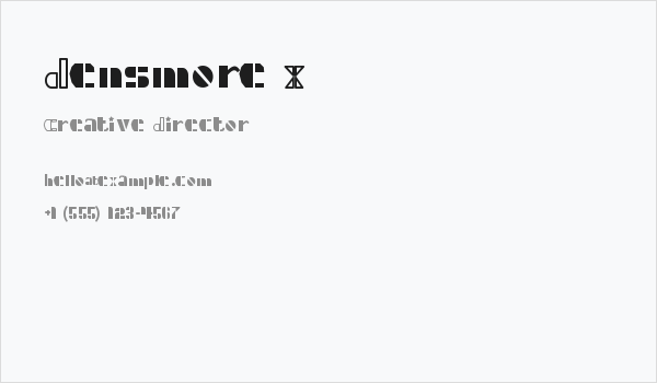 Densmore X Business Card