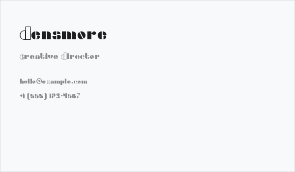 Densmore Business Card
