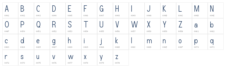 Dentika Regular Character Map