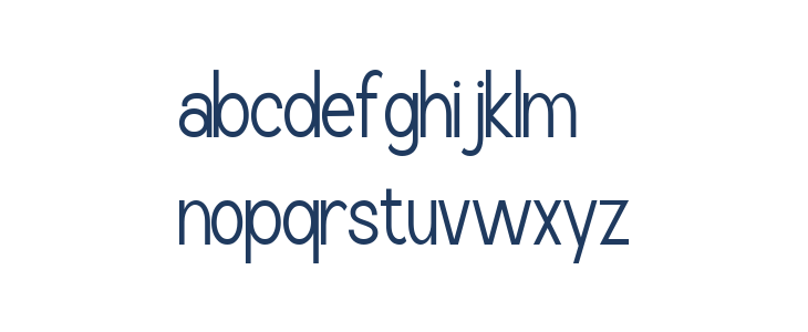 Dentika Regular Lowercase