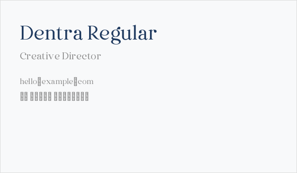 Dentra Regular Business Card
