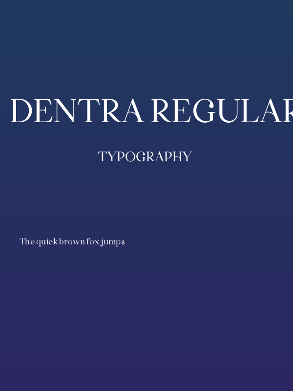 Dentra Regular Poster