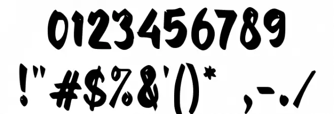 Depan Font OTHER CHARS