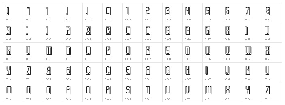 Departing Regular Character Map