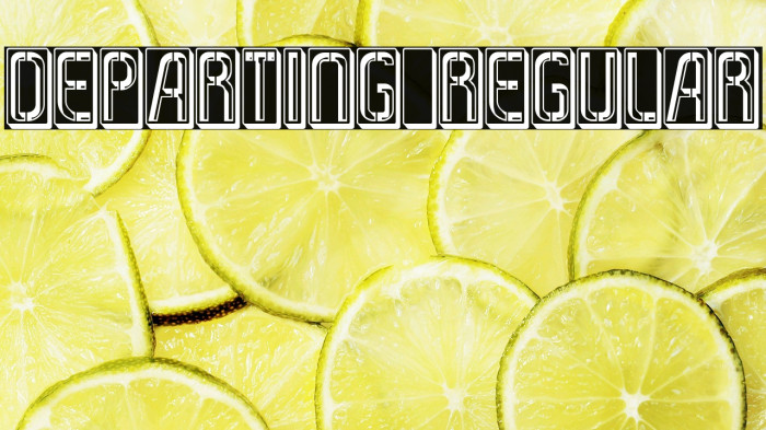 Departing Regular Example 1