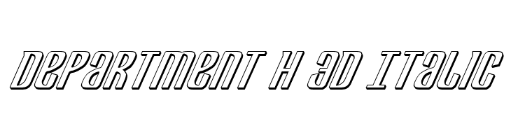 Department H 3D Italic  font caratteri gratis