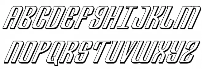 Department H 3D Italic Fuentes MAYÚSCULAS