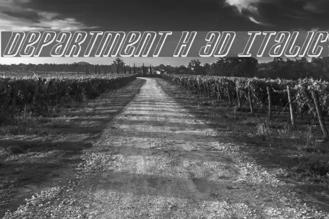 Department H 3D Italic Example 2