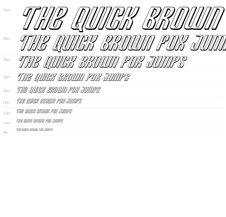 Department H 3D Italic Waterfall