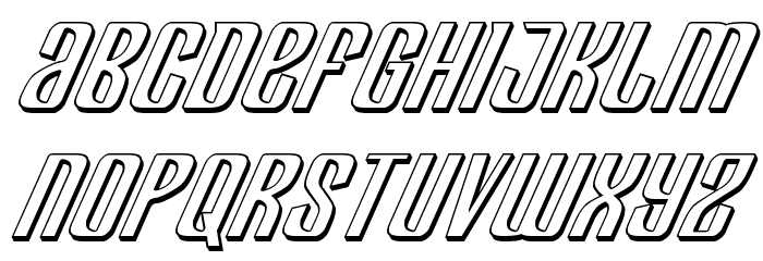 Department H 3D Italic Font LOWERCASE