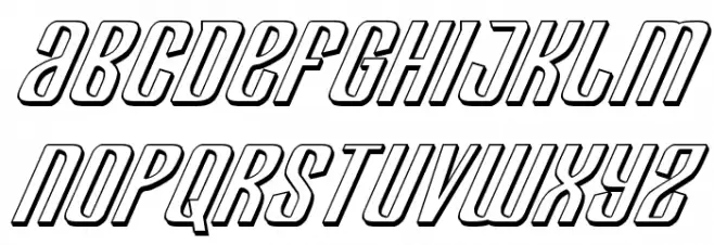Department H 3D Italic 字体 小写