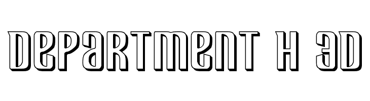 Department H 3D  Frei Schriftart Herunterladen