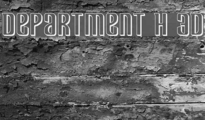 Department H 3D Font examples