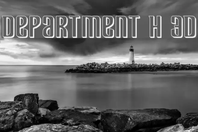 Department H 3D Font examples