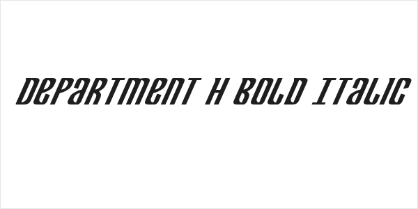 Department H Bold Italic Logo