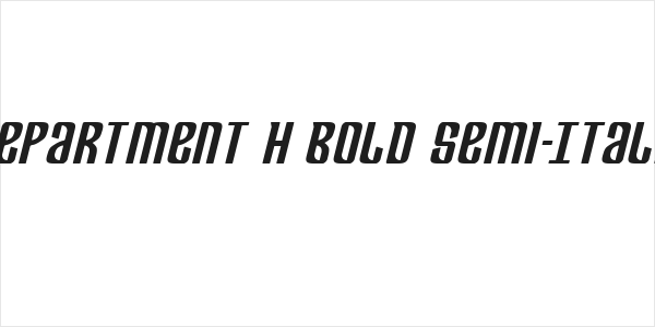 Department H Bold Semi-Italic Logo