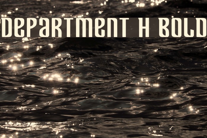 Department H Bold Font examples