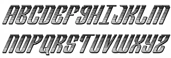 Department H Chrome Italic Fonte MAIÚSCULAS