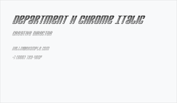 Department H Chrome Italic Business Card