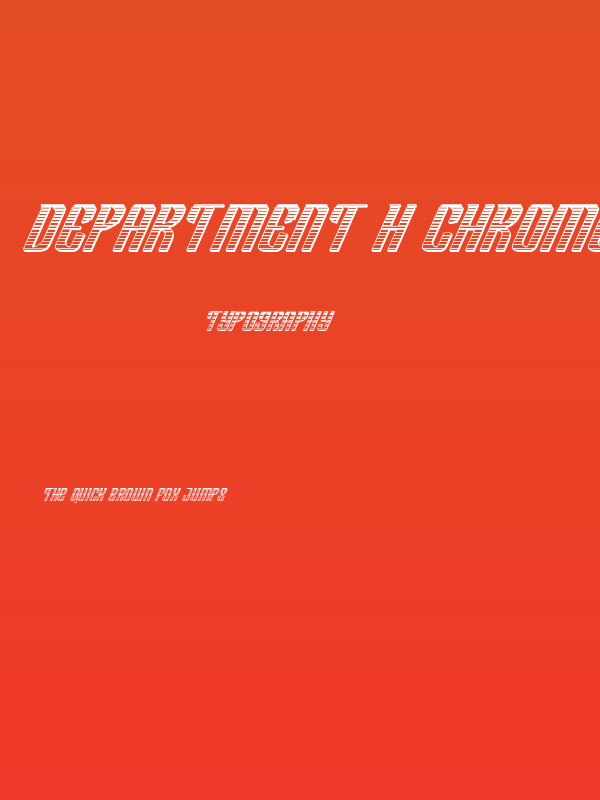 Department H Chrome Italic Poster