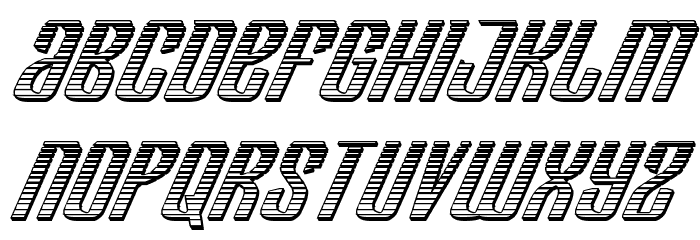 Department H Chrome Italic Font LOWERCASE
