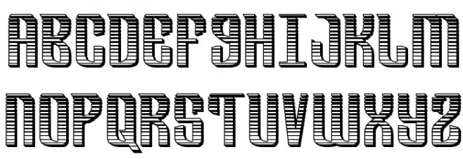 Department H Chrome Schriftart Groß