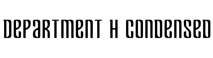 Department H Condensed  Скачать бесплатные шрифты