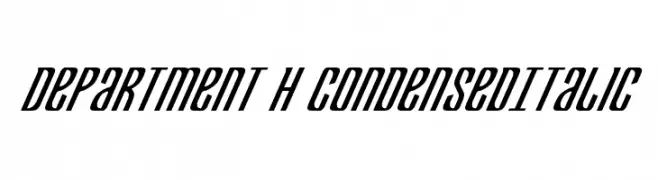 Department H CondensedItalic  フリーフォントのダウンロード