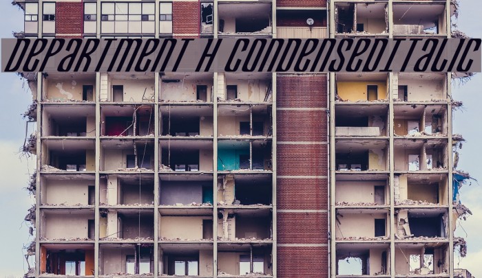 Department H CondensedItalic Font examples