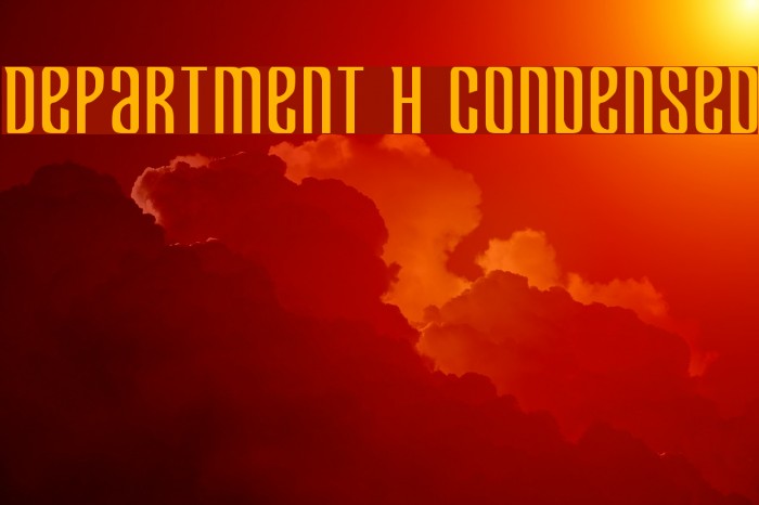 Department H Condensed Font examples