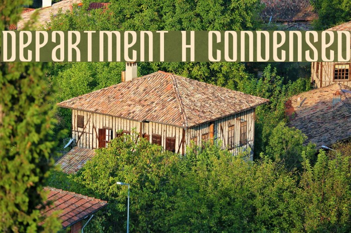 Department H Condensed Font examples